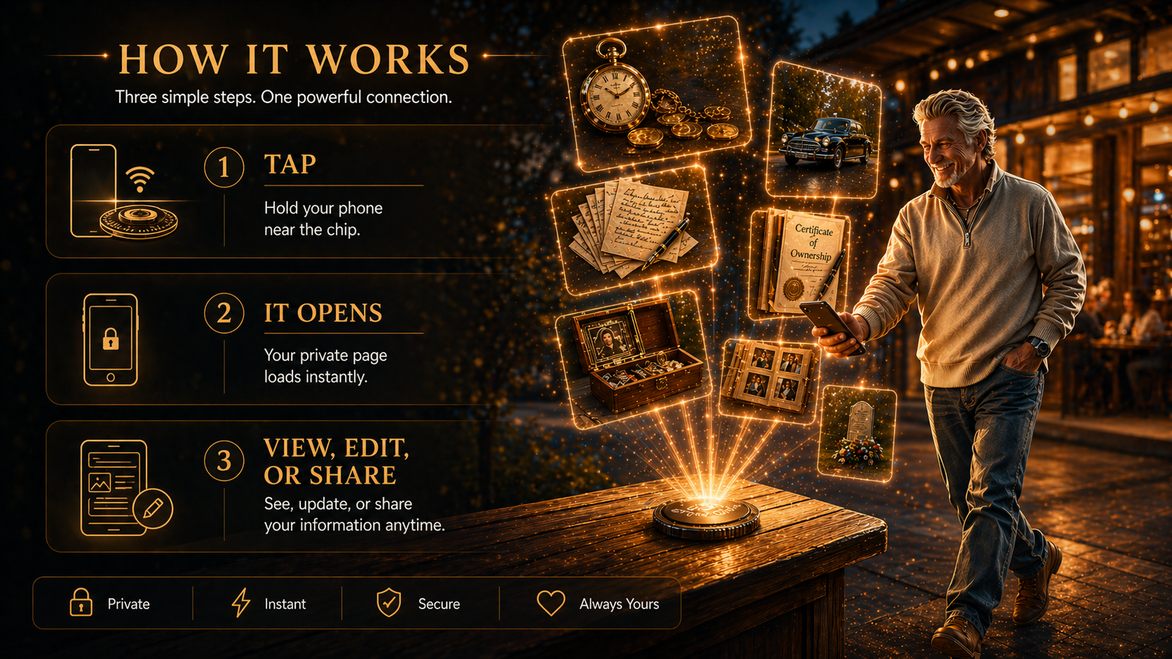 MyStoryChip in use
